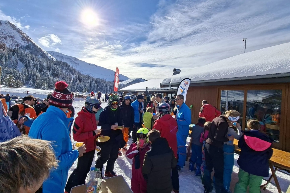 Repas sur les pistes... Praz de Lys Sommand